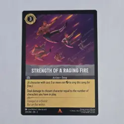Disney Lorcana Strength of a Raging Fire Rare Steel 201/204 - Image 1