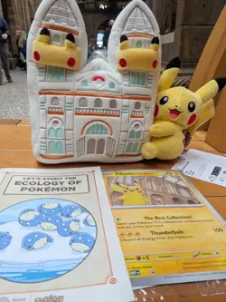 Pokemon x Natural History Museum Jumbo Promo Card Plush Ecology Book Tote Bundle - Image 2