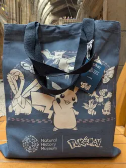 Pokemon x Natural History Museum Jumbo Promo Card Plush Ecology Book Tote Bundle - Image 3