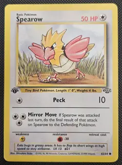Vintage Pokemon TCG 1st Edition Lot - Seaking, Mankey, Spearow, Fearow - 4 Cards - Image 4