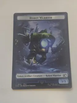 mtg foil token Hero // Robot Warrior, 0006/0012, Final Fantasy, unplayed - Image 1