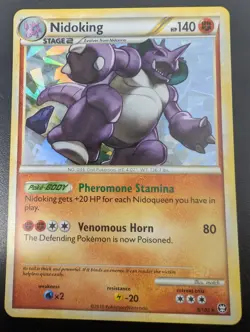 Nidoking - 6/102 - Pokemon Triumphant Cracked Ice Holo Promo NM - Image 4
