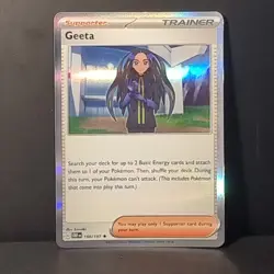 Pokemon Geeta Scarlet And Violet Obsidian Flames Set 188/197 Holo Rare In Sleeve - Image 1