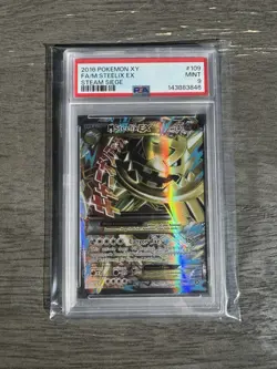 2016 Pokemon XY Steam Siege M Steelix EX 109/114 Full Art PSA 9 Fast Shipping! - Image 1