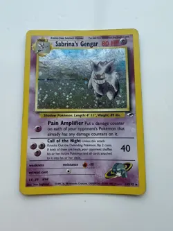 Pokemon TCG Sabrina’s Gengar Gym Heroes 14/132 Holo Rare MP - Image 1