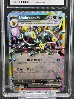 💥CGC GEM MINT 10💥POKEMON UMBREON EX PRISMATIC EVOLUTIONS 060/131 - Image 2