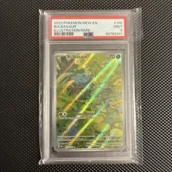 2023 Pokemon SV:151 Illustration Rare Bulbasaur 166/165 PSA 9 - Image 1