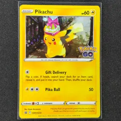 Pikachu - SWSH234 - HD Swirl - Cosmos - Black Star Promo - Pokemon Go - NM/M - Image 1