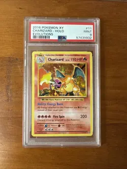 2016 Pokemon XY Evolutions Charizard Holo 11/108 PSA 9 MINT - Image 1