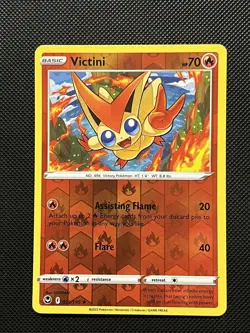 Pokemon Silver Tempest - Victini - 023/195 - Reverse Holo - M/NM - Image 2