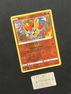 Pokemon Silver Tempest - Victini - 023/195 - Reverse Holo - M/NM - Image 3