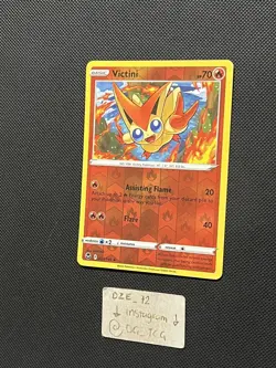 Pokemon Silver Tempest - Victini - 023/195 - Reverse Holo - M/NM - Image 4