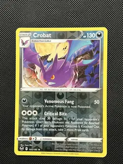 Pokemon Silver Tempest - Crobat - 105/195 - Reverse Holo - M/NM - Image 2