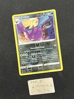Pokemon Silver Tempest - Crobat - 105/195 - Reverse Holo - M/NM - Image 3