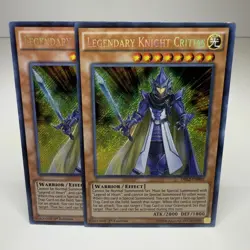 2x Yugioh Legendary Knight Critias DRL2-EN002 Secret Rare - LP-NM 💎 - Image 1