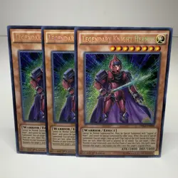 3x Yugioh Legendary Knight Hermos DRL2-EN008 Secret Rare - LP-NM 💎 - Image 1