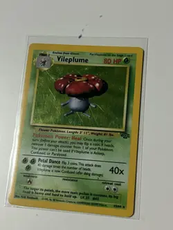 Vileplume 15/64 Jungle Holo Rare - WOTC Pokemon Card MP - Image 2