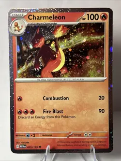 Pokemon TCG Charmeleon 005/165 Cosmos Holo Card Scarlet & Violet 151 NM - Image 1