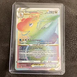 Pokemon TCG Dragonite VSTAR Holo Ultra Rare Card Pokemon Go 81/78 - Image 1