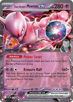 Team Rocket's Mewtwo ex SVP 216 Black Star Promo Pokemon Card NM - Image 1