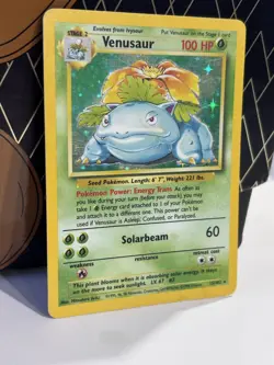 Pokemon TCG Venusaur Base Set Holo Unlimited Rare Card 15/102 MP Condition - Image 1