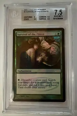 Beckett 7.5 Near Mint+ MTG Survival of the Fittest Judge FOIL - Image 1