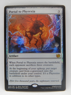 Magic the Gathering BRO Stamped Promo Foil 240/287 - PORTAL TO PHYREXIA - Image 1