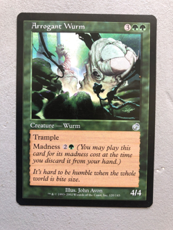 Mtg Carte Magic Torment Arrogant Wurm English LP - Image 1