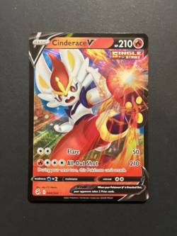 Pokemon TCG Cinderace V Fusion Strike 044/264 Holo Ultra Rare - Image 1