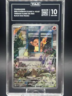 Pokemon TCG Obsidian Flames Black Star Promo Charmander #44 Tag Gem Mint 10 - Image 1
