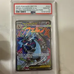 2025 POKEMON MEP EN-ME BLACK STAR PROMO #023 MEGA CHARIZARD X EX PSA 10 - Image 1