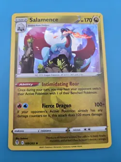 Salamence Holo Rare SWSH07: Evolving Skies 109/203 Pokemon NM - Image 1