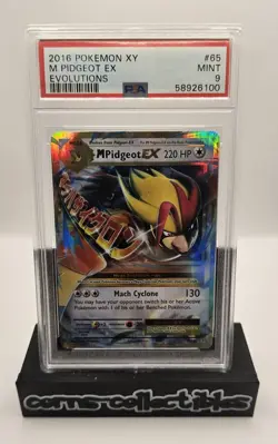 M Pidgeot EX Evolutions 2016 Pokemon XY #065 Graded PSA 9 - Image 1