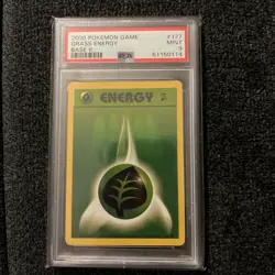 PSA SLAB 2000 POKEMON BASE SET 2 #127 GRASS ENERGY PSA Mint 9 - Image 3