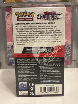 Pokemon TCG Stellar Crown Half Booster Box (18 Packs) - New & Sealed - Image 4