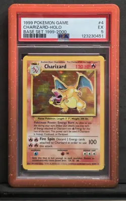 Pokemon Charizard Base Set "4th Print" 1999-2000 Holo Rare #4 PSA 5 - Image 1