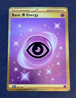 Pokemon TCG 151 Basic Psychic Energy 207/165 Hyper Rare [Gold] ENG NM - Image 1