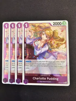 4x OP12-071 Charlotte Pudding R Playset- One Piece TCG Legacy of the Master Eng - Image 1