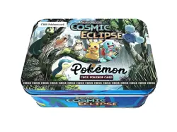Poke-Moon Playing Sun & Moon-Cosmic Eclipse with 2 Booster Packs 61 Cards - Image 1