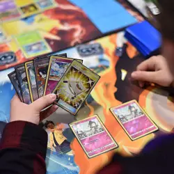 Poke-Moon Playing Sun & Moon-Cosmic Eclipse with 2 Booster Packs 61 Cards - Image 2