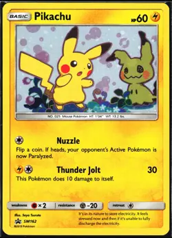 Pokemon Card- Pikachu SM Promos #SM162 - Image 1