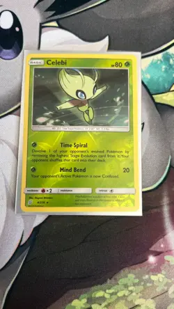 Celebi 4/236 Unified Minds Reverse Holo Rare Pokemon Card NM - Image 1