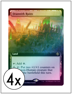 4x Drannith Ruins, Extended Art Foil, Magic MTG NM - Image 1