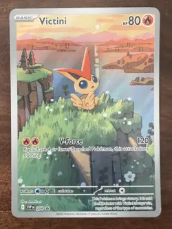 Pokemon TCG Victini SVP 208 Black Star Promo Illustration Rare - Image 1