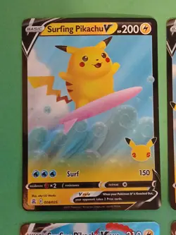 Pokemon Celebrations Surfing & Flying Pikachu V & VMAX Pikachu 005/025 (5)Cards - Image 2