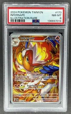 Infernape #173/167 Illustration Rare Pokemon Twilight Masquerade PSA 8 NM-MT - Image 1