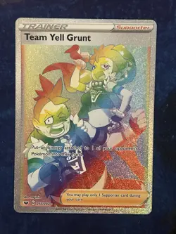 Pokemon Team Yell Grunt Secret Rare # 210/202 - Sword & Shield Base Set - LP - Image 1