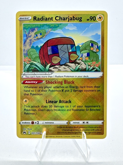 RADIANT CHARJABUG 051/159 Crown Zenith Radiant Rare Holo Pokemon TCG Near Mint - Image 1