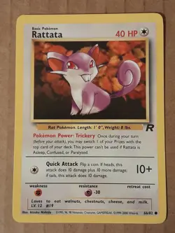 Pokemon Rattata 66/82 Team Rocket LP See Pictures - Image 1