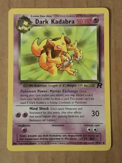 Pokemon Dark Kadabra 39/82 Team Rocket Near Mint See Pictures - Image 1